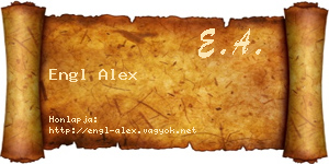 Engl Alex névjegykártya